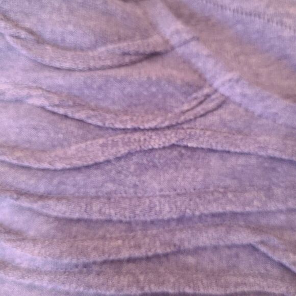 Chicos Womens Tops Quarter Sleeve Blouse V Neckline Relaxed Textured Blue Sz 0 - Picture 9 of 10